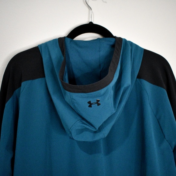 Under Armour Heatgear Storm Half Zip Teal Anorak Hoodie Jacket	LARGE - Picture 5 of 5
